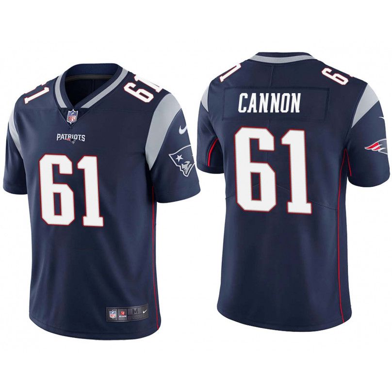 Men New England Patriots #61 Marcus Cannon Nike Navy Vapor Limited NFL Jersey